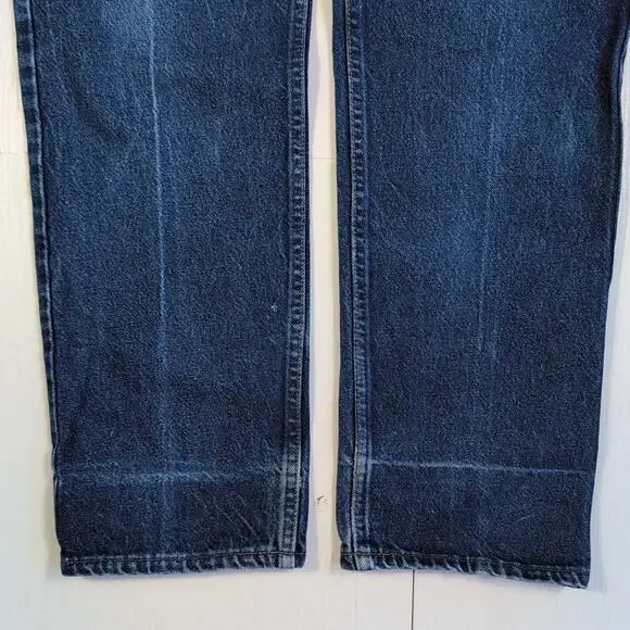 Vintage Levi's 505 Orange Tab Jeans Men's 36x32 Dark Indigo Denim USA Made 70s